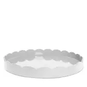 Addison Ross Large Lacquer Scalloped Tray, 16 Round