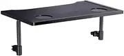 Black ABS Dining Table Folding Wheelchair Lap Tray with Double Detachable Cup Holders Lightweight, Portable, Easy to Install - Ideal for Eating, Reading Writing Compatible with Most Wheelchairs