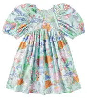 [Stella McCartney Kids] Stella McCartney Kids Floral cotton dress Y 3 blue