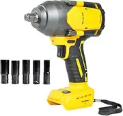 [ALSTON] Cordless Impact Wrench Brushless Power Impact Wrench, Cordless Impact Wrench Driver Electric Impact Wrench, 6 Sockets 14 17 18 19 21 22mm Max 700N, Compatible for Dewalt 18V Battery