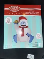 Sitting Bumble Holding Star Inflatable Christmas Rudolph Abominable Snowman Snow