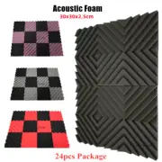 24PCS 300x300x25mm Studio Acoustic Foam Sound Insulation Panels KTV Room Wall