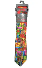 Jerry J. Garcia Christmas Collection Reindeer Gifts Holiday Tie New with Tags
