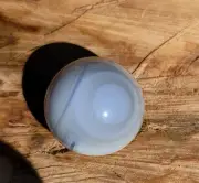 AGATE MARBLE SPHERE, 20MM BLUE AGATE QUARTZ CRYSTAL, URUGUAY EYE AGATE MARBLE