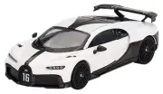 TrueScale Miniatures MINI GT 1/64 Bugatti Chiron Pursport White Left Handle Fini