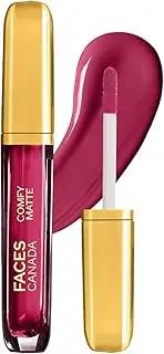 FACES CANADA Comfy Matte Liquid Lipstick - Any Day Now 04 (Red), 3 ml | Comfortable 10HR Longstay | Intense Matte Color | Almond Oil & Vitamin E Infused | Super Smooth | No Dryness | No Alcohol