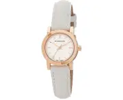 Burberry BU9209 Rose Gold Tone White Leather Women's Watch