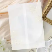 70 Pack Pre-folded Vellum Jackets for 5x7 Invitations Sleeves Vellum Wrap Vel...