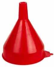 32006 Red Safety Funnel, Screen Funnel for Oil, Fuel, 6 Quart Capacity