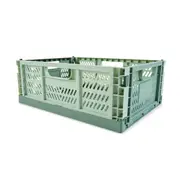 15L Collapsible Crate - Medium, Green