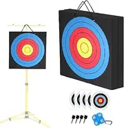 [SPG] Archery Target for Backyard Adult - EVA Foam Big Archery Target for Bows up to 50 Lbs, Durable Bow and Arrow Target for Backyard Shooting Practice with Arrow Puller