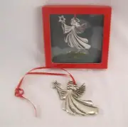 New Gorham Silverplate Angel Christmas Tree Ornament with Star