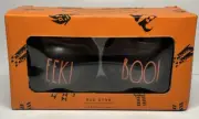 Rae Dunn Black Witch's Cauldron Salt & Pepper Shakers BOO! EEK! Orange