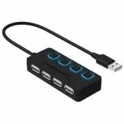 Sabrent HB-UMLS 4-Port USB 2.0 Hub with Power Switches - Black New