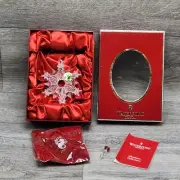 2008 Waterford Crystal Snow Flake Pierced Ornament New