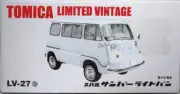 Price sticker trace Tomica Limited Vintage LV-27b Subaru Sambar (Blue) 1/64