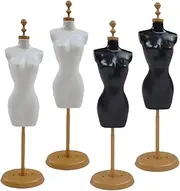 TOYANDONA 4pcs Model Stand Mini Display Rack Mini for Doll Model Accessories Doll Dress Rack Mannequin Female Torso Mannequin Dollhouse Girl Clothes Clothing Model Abs