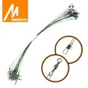 Steel Fishing wire trace Line 15cm-30cm Leader With Swivel Fishing Lead Core