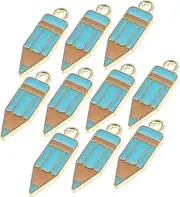 [Veemoon] Hanging Bag Keychain Charms Necklace Keychain Pendant Craft Ornaments Creative Bag Pendant Charms Hanging Decors Bracelet Accessories Pencil Blue Zinc Alloy