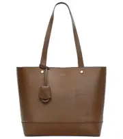 Radley London Large Open Top Tote Pocket Book Bag Indus Tan with Scottie Dog Tag