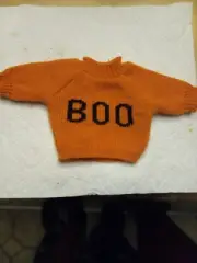 VINTAGE SMALL BOO SWEATER FOR YOUR TEDDY BEAR ON HALLOWEEN