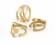 Adjustable Ring Raw brass (19.5mm 9.5US inner size - Adjustable ) Oz3684