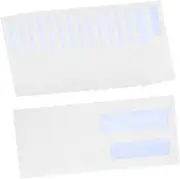 Generic 100pcs Business Envelope Scale Stickers Switch Door Magnet Foldable Garbage Bags Kitchenware Molds Business Double Window Protective Cover Switches White Double Offset Paper