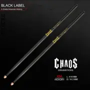 DRUM STICKS CHAOS X5A BLACK & GOLD DRUMSTICKS PROFESSIONAL QUALITY