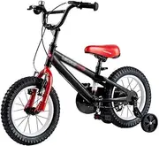 Children's Bicycle Bikes 3~12 Years Old Student Outdoor Leisure Bicycle Kids' Bicycles Boy Girl Mountain Bike (Black,14 Inches)