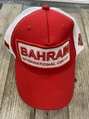 Bahrain International Circuit SnapBack Trucker Hat Red And White
