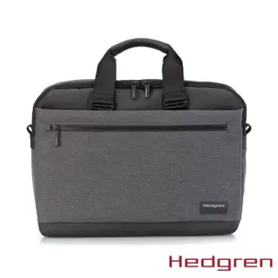 【Hedgren】NEXT商務系列 RFID防盜 15.6吋雙格層 電腦公事包(淺灰)