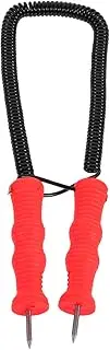 Abaodam Ice Fishing Assistive Device Ice Fishing Products Manual Ice Shaver Ice Safety Picks Ice Tool Ice Breaker Tool Ice Picker Ice Fishing Picks Ice Scrapper Orange Stainless Steel