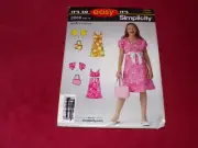SIMPLICITY #2669 - GIRLS PRETTY SUMMER DRESS - SHRUG & PURSE PATTERN 8-16 FF