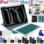 For iPad Pro 6/5/4th Air 5 4 M4 M2 2024 Bluetooth Keyboard Case Cover With Mouse