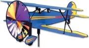 Airplane Wind Spinner-Whirligig Garden Stake-BIPLANE-by Premier Kites