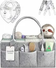 PUTSKA Diaper Caddy Organizer Nursery Basket Set Basket Gift Registry Baby Shower List Must Haves Essentials Neutral Stuff For Newborn