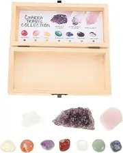 PEPLAYTAL 1 Set Natural Crystal Specimen Rough Chakra Quartz Crystals with Box for Geology Classrooms DIY Projects Organic Minerals for Positive Energy Home Decor