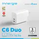 Innergie C6 Duo 63瓦 雙孔 USB-C 萬用充電器 ADP-63AW WTA