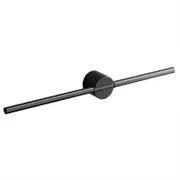Bathroom Towel Rail Kitchen Laundry Paper Rack Hanger Aluminium Wall Top Mount,Sleek Aluminum Towel Bar 60cm Black