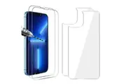 2Pk Tempered Glass Screen Protector for Apple iPhone 14 PLUS Front and Soft Back