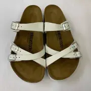 Birkenstock New w/ Box Franca White Natural Leather Regular Width - Select Size
