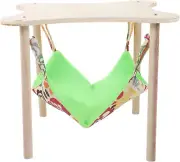 Guinea Pigs Hammock with Natural Wooden Stand and Platform Hanging Hammock Bed f