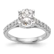 1.50ct. CZ Solid Real 14K White Gold Engagement Ring