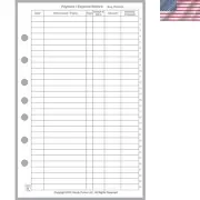 Premium 50-Page Check Register & Expense Tracker for 7-Ring Planning Systems