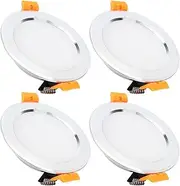 4pcs 4in Ceiling Light Round LED Downlight DC 12V 3W White RV Modification Accessories for Caravan Yacht