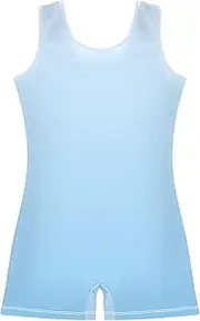 [GAIGEO] Blue Light Sky Gradient Toddler Gymnastics Leotards for Girls Unitards Ballet Dance Outfit Girl 2-3t