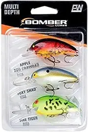 Bomber Lures Unisex-Adult Bomber Model A 3 Pack Assortment PK3MODA-1, Multi, One Size