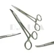 2 Fine Tip Mosquito Forceps (Straight & Curved) Clamping Surgical Instrument set