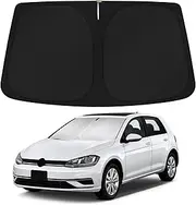 Windshield Sun Shade for 2015-2021 Volkswagen Golf GTI e-Golf VW Golf R 4 Door Hatchback Sunshade Sun Visor Protector Foldable Blocks UV Rays