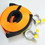 4WD Recovery Kit: Snatch Strap 8000kg 9m +2 Galv. Rated Steel Shackles George4x4